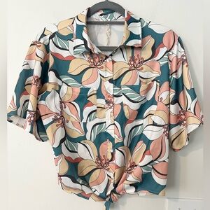 Molly Bracken Floral Front Button Blouse S